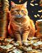 Рыжий денежный кот 40х50 см Набор алмазной мозаики На подрамнике, Да, 40 x 50 см