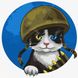 Розфарбування по цифрам Ідейка Войовничий котик ©art.irina.pass 30 х 30 см, Без коробки, 30 x 30 см
