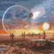 Картина за номерами - Космічна пустеля з фарбами металік Идейка 50х50 см (KHO9541)