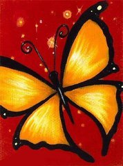 Купить Алмазная вышивка Желтая бабочка  в Украине