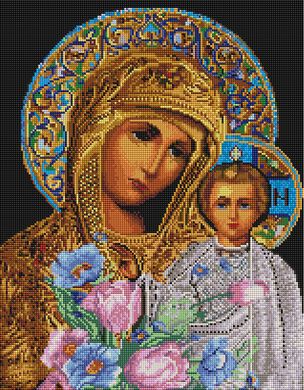 Купити Алмазна мозаїка На підрамнику Ікона Марія та Ісус 40х50 см  в Україні