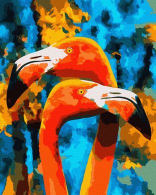 Купить Картины раскраски по номерам Оранжевый фламинго  в Украине