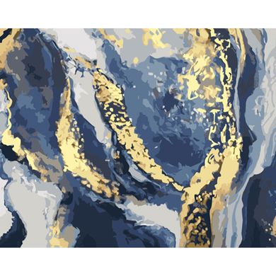 Купити Сіре та біле золото Малювання картин за номерами (без коробки) 40х50см з золотими фарбами  в Україні
