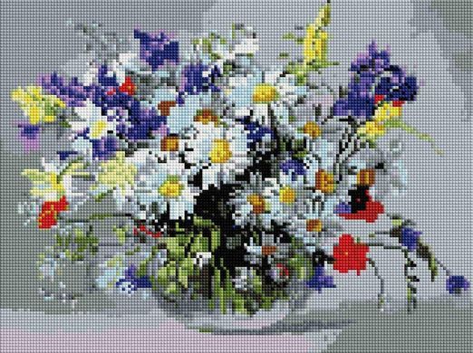 Купити Алмазна мозаїка 30х40 Букет польових квітів  в Україні