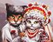 Свадьба украинских котиков ©Марианна Пащук Картина по номерам (без коробки), Без коробки, 40 х 50 см