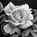 Алмазная мозаика Очаровательная роза 40х40см, Нет, 40 х 40 см