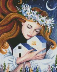 Купить Огни родного дома ©O.Salaris Мозаичная картина по номерам 40х50 см  в Украине