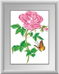 Купити 30258 Роза з метеликом Набір алмазної мозаїки  в Україні
