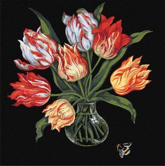 Купити Набір для малювання по цифрам Ідейка Витончені тюльпани ©kovtun_olga_art 40 х 40 см  в Україні