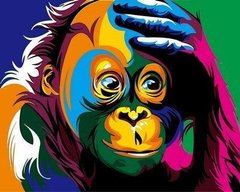 Купить Раскраски по номерам Радужная обезьяна  в Украине