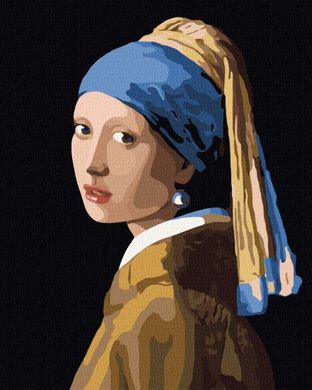 Купить Девушка с жемчужной серьгой Цифровая картина раскраска  в Украине
