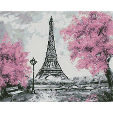 Купить Алмазная мозаика 40х50 см квадратными камушками Цветущий Париж  в Украине