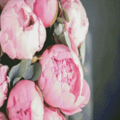 Купити Алмазна вишивка круглими камінчиками Рожева ніжність На підрамнику  в Україні