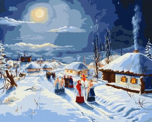 Купить Набор для раскрашивания по цифрам Рождественские колядки ©ArtAlekhina  в Украине