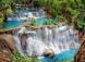 Сказочный водопад Алмазная мозаика квадратные камни На подрамнике