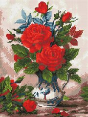 Купить Набор алмазной вышивки 30х40см Букет красных роз  в Украине