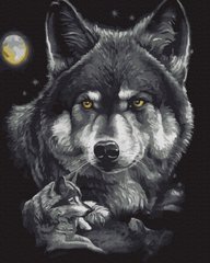 Купити Вовки в темряві Картина за номерами 40 х 50 см  в Україні