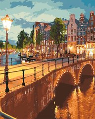 Купить Набор для рисования картины по номерам Идейка Вечерний Амстердам  в Украине