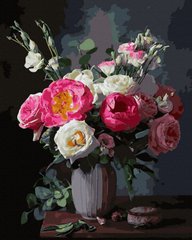 Купить Нежность роз Цифровая картина по номерам (без коробки)  в Украине