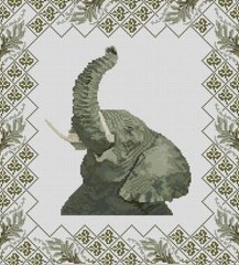 Купити 30711 Сафарі. Слон. Алмазна мозаїка (квадратні, повна)  в Україні