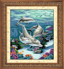Купити 30059 Сім'я дельфінів Набір алмазного живопису  в Україні