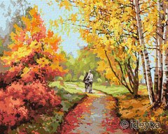 Купить Рисование по номерам Осенняя прогулка (без коробки)  в Украине