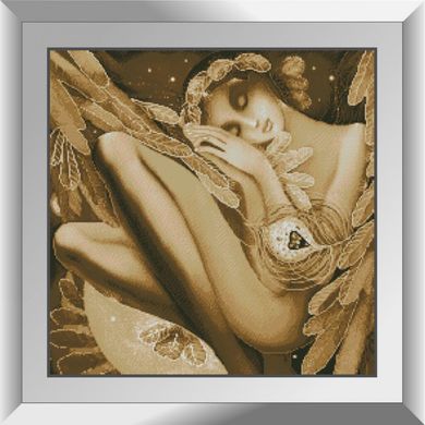 Купити Набір діамантової мозаїки Сплячий ангел (нюдові тона) 56х56 см  в Україні