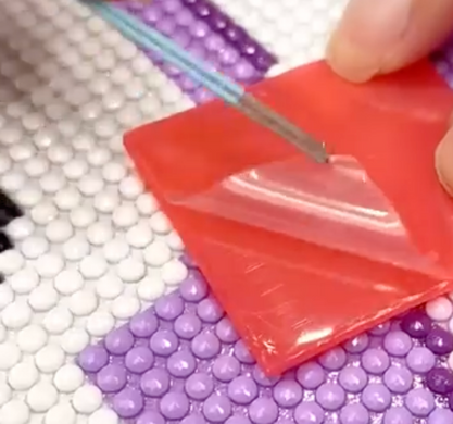 Набор для создания брелков в технике алмазная мозаика Новогодние 5шт
