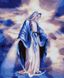 Набір для малювання за номерами (без коробки) Діва Марія у світлі небес, Без коробки, 40 х 50 см