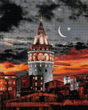 Ночной Стамбул Алмазная мозаика На Подрамнике, квадратные камни
