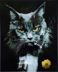 Купити Набір для малювання за номерами (без коробки) Серйозний кіт  в Україні