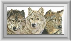 Купить 30462 Три волка Набор алмазной мозаики  в Украине