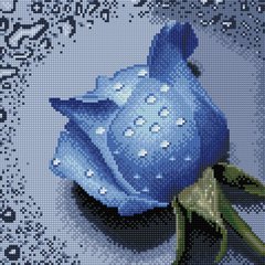 Купити Алмазна мозаїка 30х30см Троянда синя TT600  в Україні