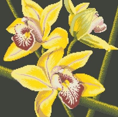 Купить 30412 Желтая орхидея Набор алмазной мозаики  в Украине