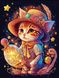 Котик из создвездия Алмазная мозаика круглыми камушками 40х50см УЦЕНКА, Да, 40 x 50 см