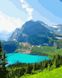 Альпийское озеро Картина антистресс по номерам без коробки, Без коробки, 40 х 50 см