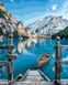 Малювання цифрової картини за номерами Альпійське озеро, Без коробки, 40 х 50 см