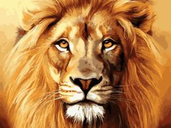 Купити Розмальовування по номерах картина Гордий лев  в Україні