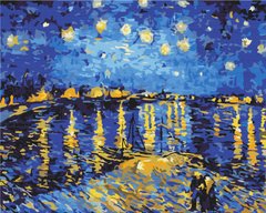 Купить Звездная ночь над Роной. Ван Гог Роспись картин по номерам (без коробки)  в Украине
