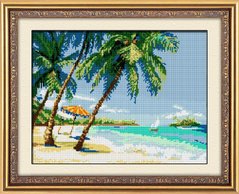 Купить 30161 Тропический пляж Набор алмазной живописи  в Украине