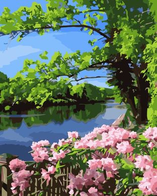 Купити Малювання картин за номерами (без коробки) Квіти біля води  в Україні