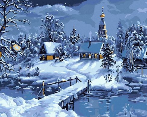 Купить Цифровая живопись, картина без коробки Зима  в Украине