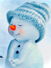 Купить Милый снеговичок Набор для алмазной мозаики на подрамнике 30х40см  в Украине