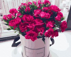 Купити Яскраві троянди Картина антистрес за номерами без коробки  в Україні