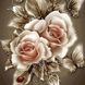 Алмазна вишивка На Підрамнику Карамелеві троянди