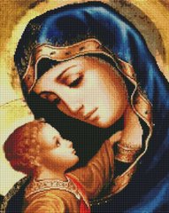 Купити Ікона Матір Божа з Ісусом Діамантова мозаїка 40x50  в Україні