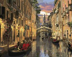Купити Нічна Венеція Картина за номерами без коробки  в Україні
