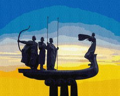 Купить Основатели Киева Патриотическая картина по номерам  в Украине