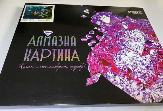 Купить Набор для алмазной мозаики с круглыми камушками На подрамнике Яркие астры  в Украине