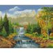 Гірський водоспад 30х40 см (KB059) Набір для творчості алмазна картина, Так, 30 x 40 см